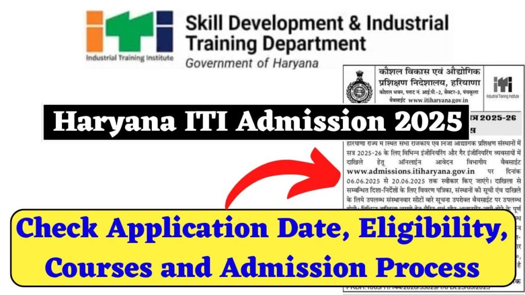 Haryana ITI Admission 2025