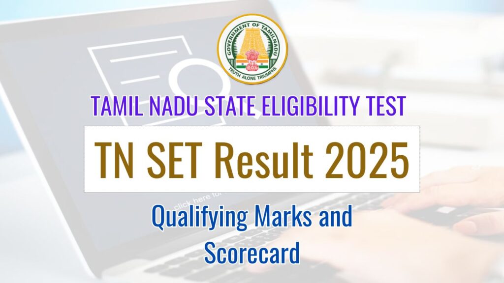 Tamil Nadu TN SET Result 2025