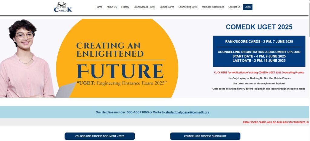 Comedk UGET 2025 Counselling