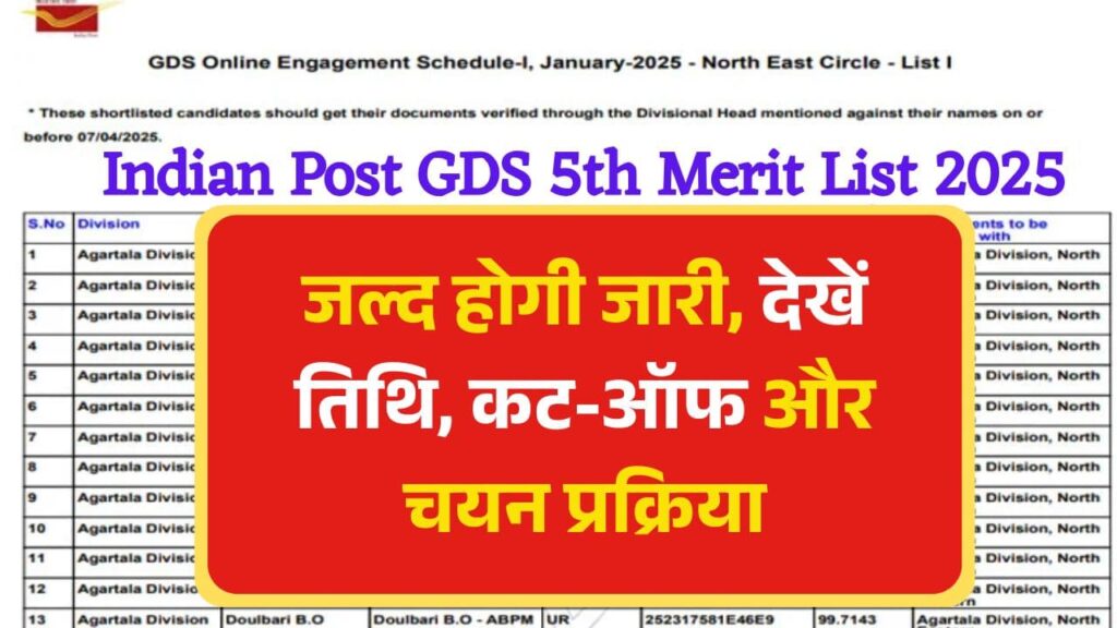 Indian Post GDS 5th Merit List 2025