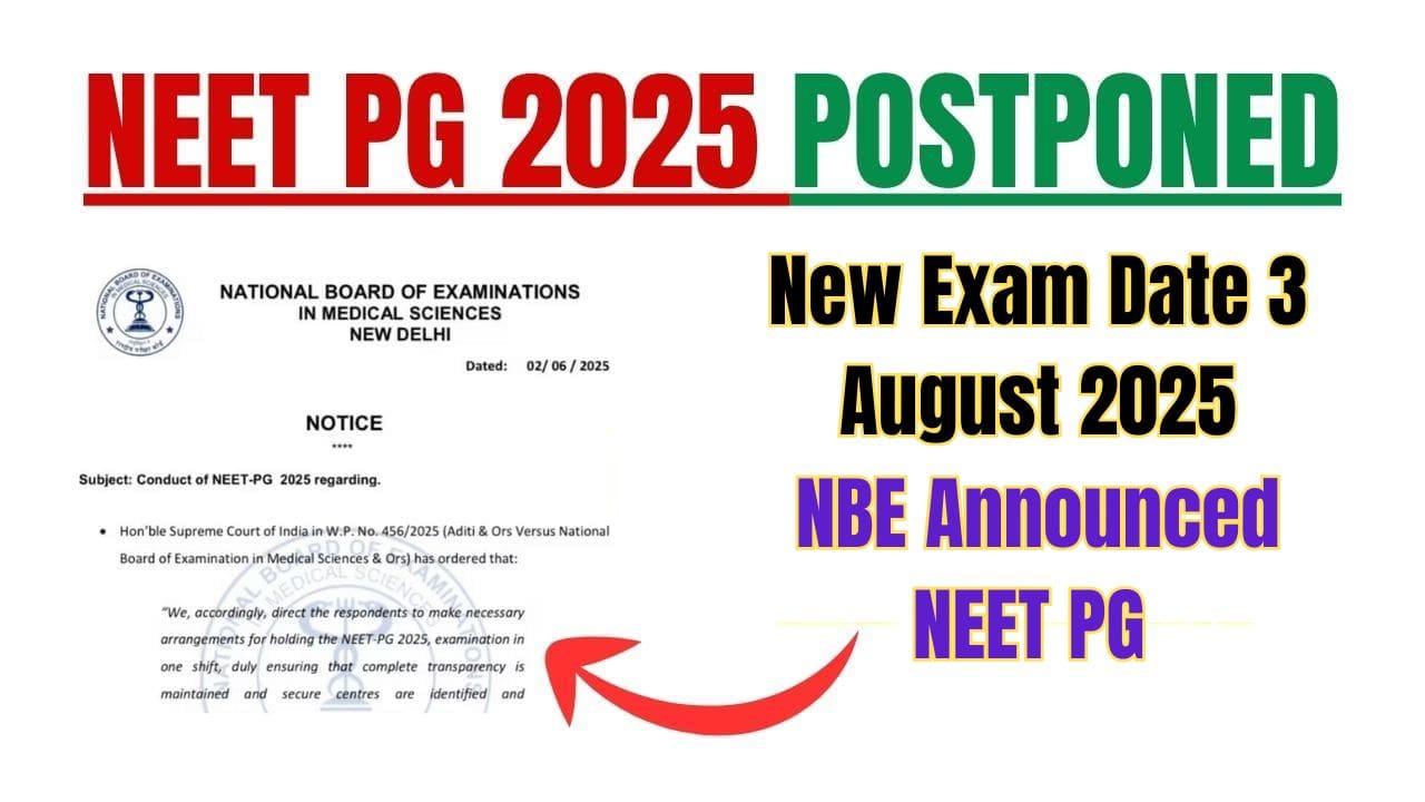 NEET PG 2025 Postponed