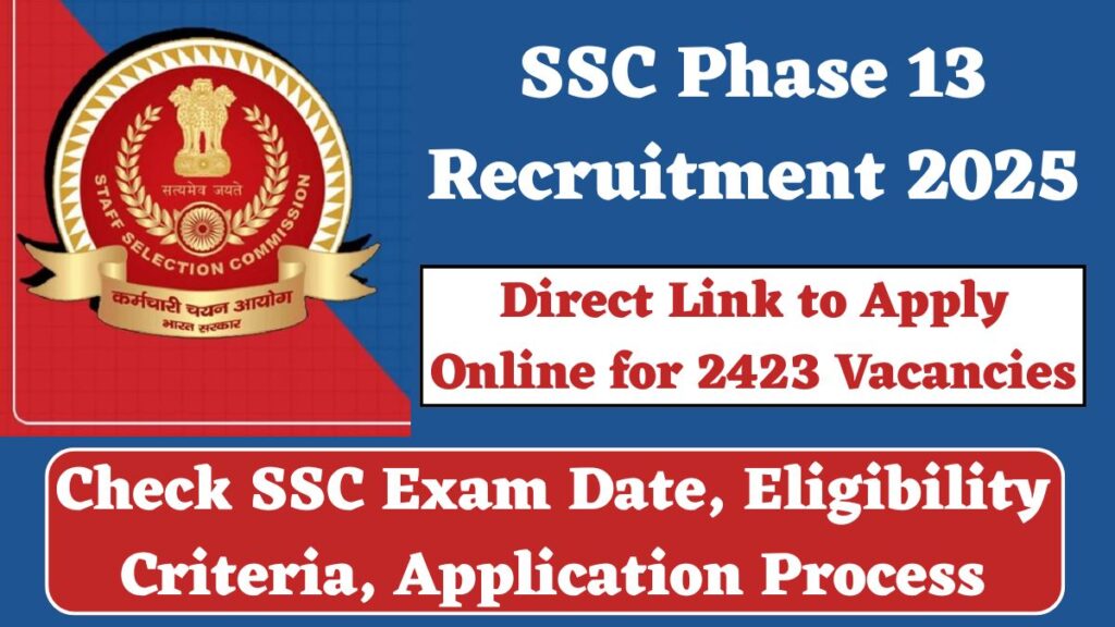 SSC Phase 13 Recruitment 2025