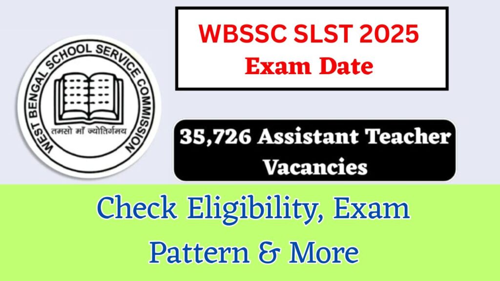 WBSSC SLST Assistant Teacher Exam Date 2025