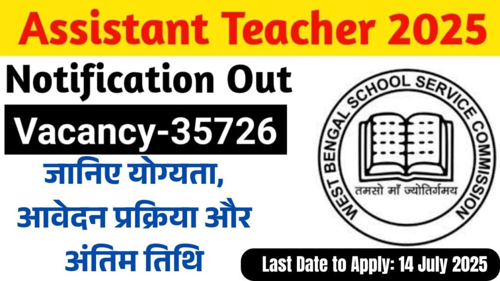 WB Assistant Teachers Notification 2025
